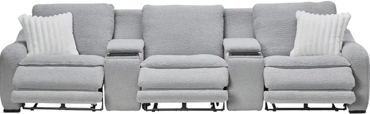 Bliss 5-Piece Dual Power Reclining Sofa with E-Console