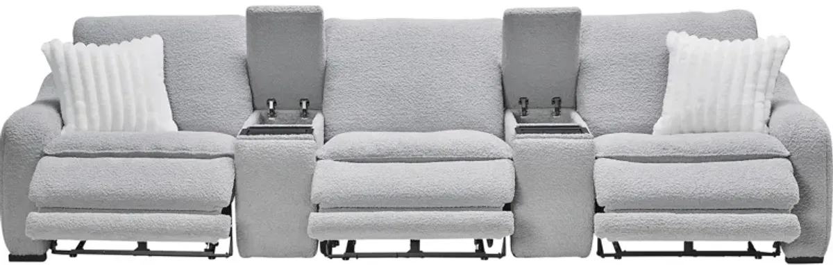 Bliss 5-Piece Dual Power Reclining Sofa with E-Console