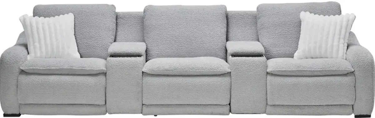 Bliss 5-Piece Dual Power Reclining Sofa with E-Console