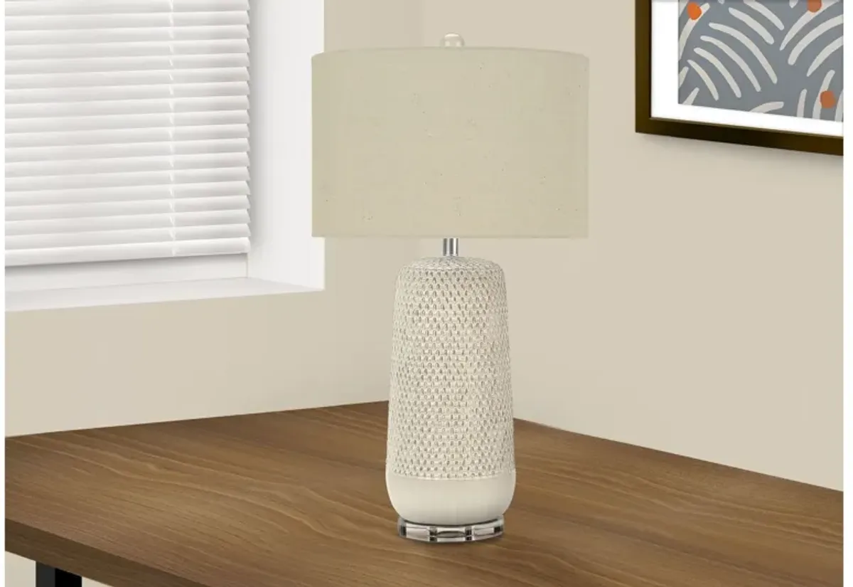 Cream Textured Ceramic Table Lamp