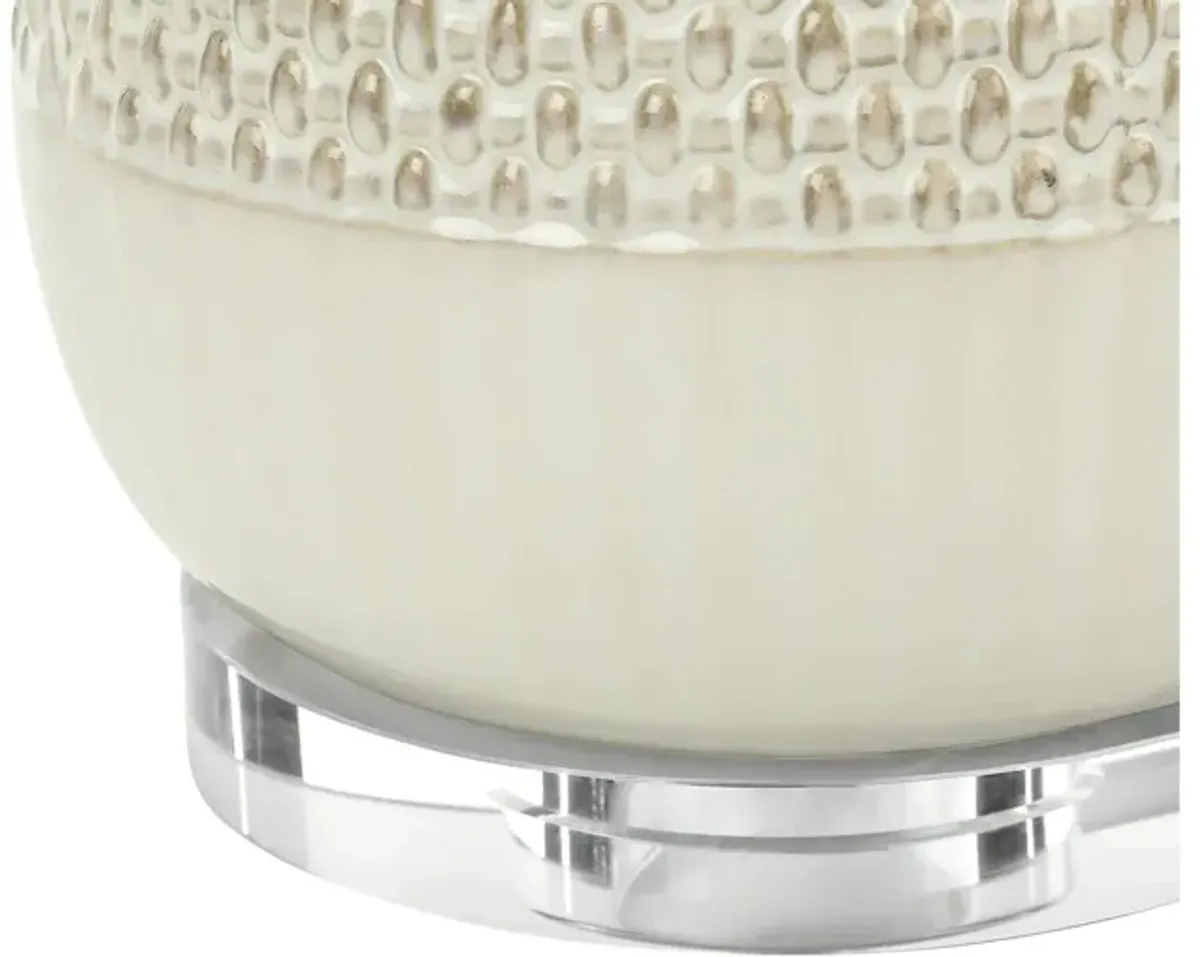 Cream Textured Ceramic Table Lamp