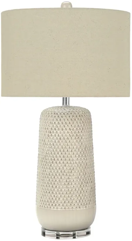 Cream Textured Ceramic Table Lamp