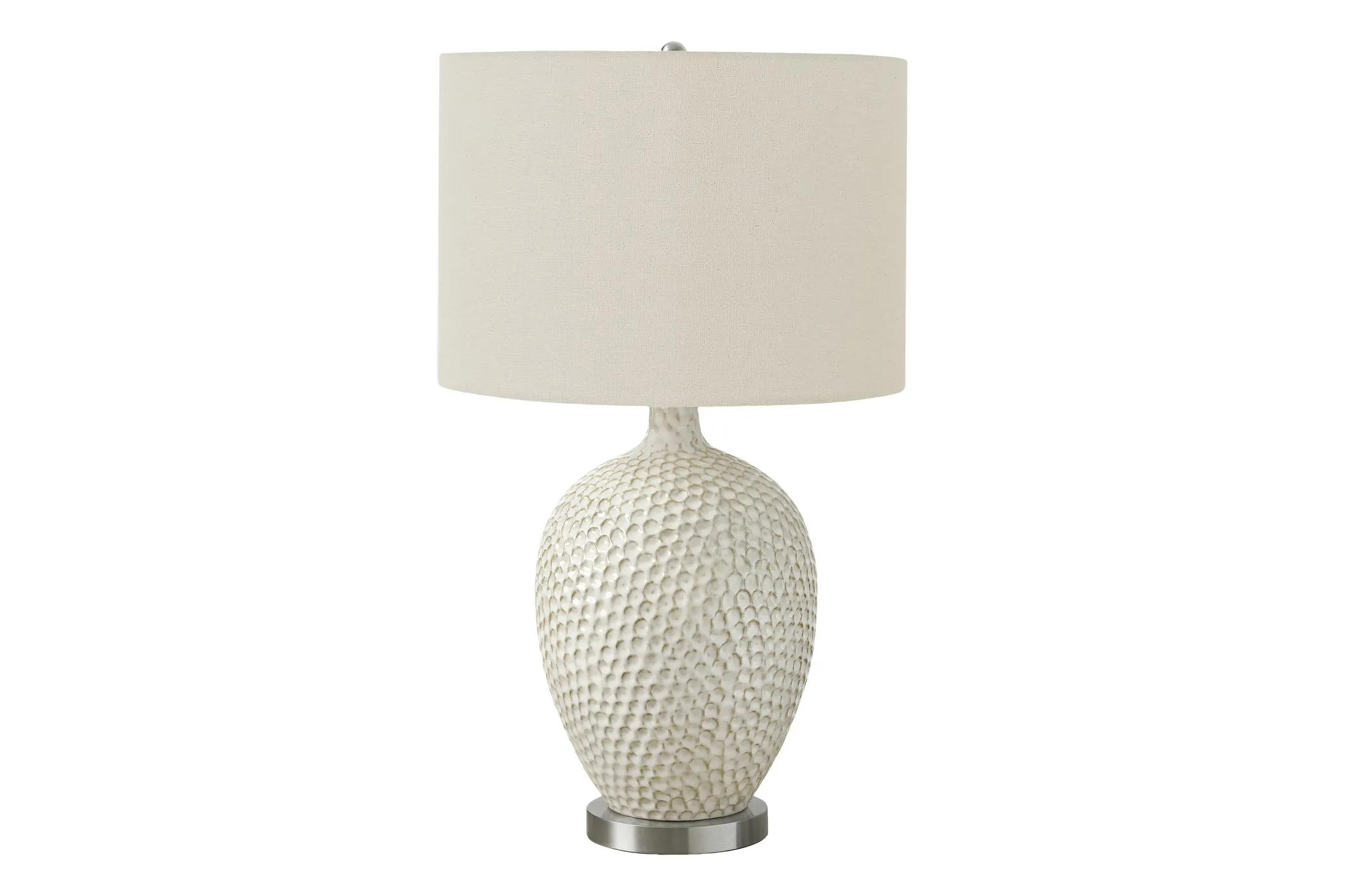 Cream Ceramic Textured Table Lamp