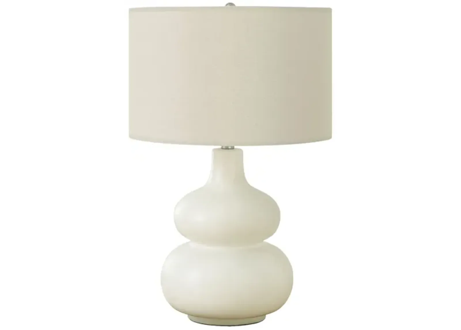 Cream Curved Ceramic Table Lamp