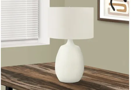 Cream Resin Table Lamp
