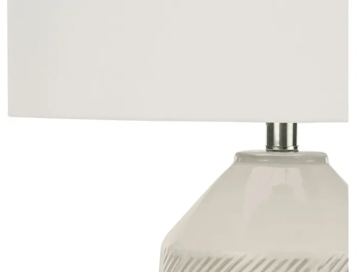 Ceramic Cream Textured Table Lamp