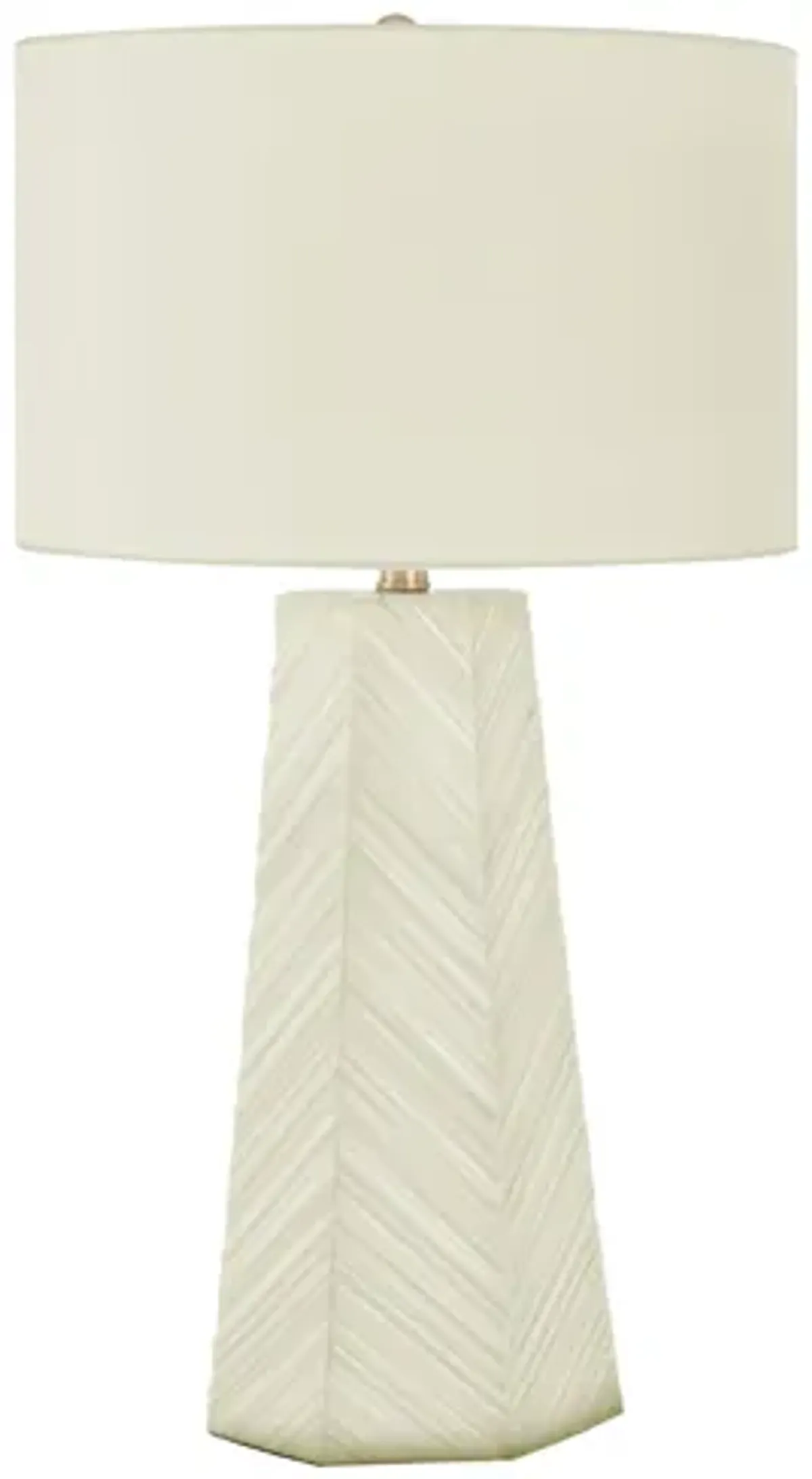 White Ceramic Columnar Table Lamp