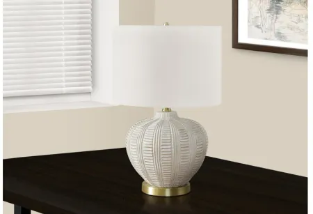 Textured Cream Resin Table Lamp