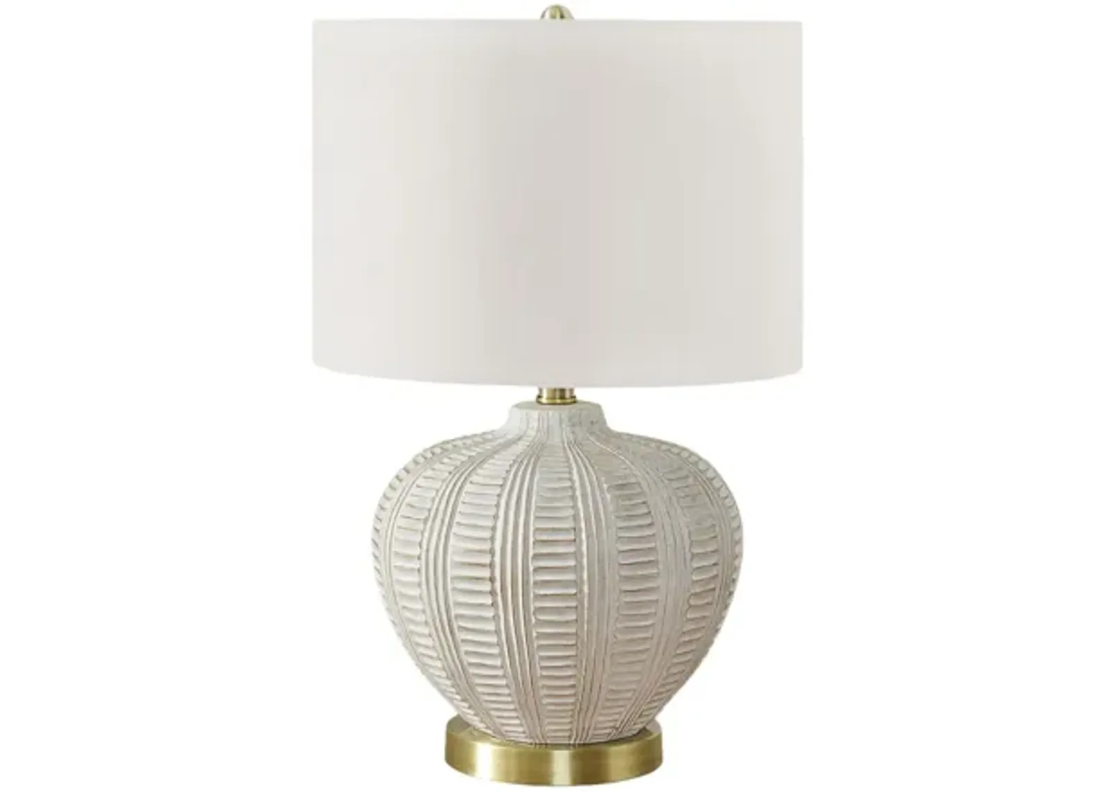 Textured Cream Resin Table Lamp