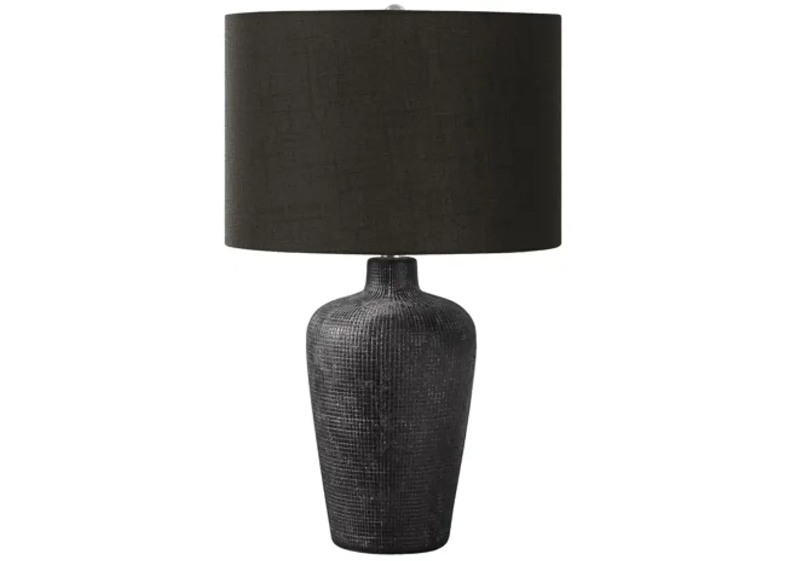 Black Ceramic Table Lamp with Black Shade