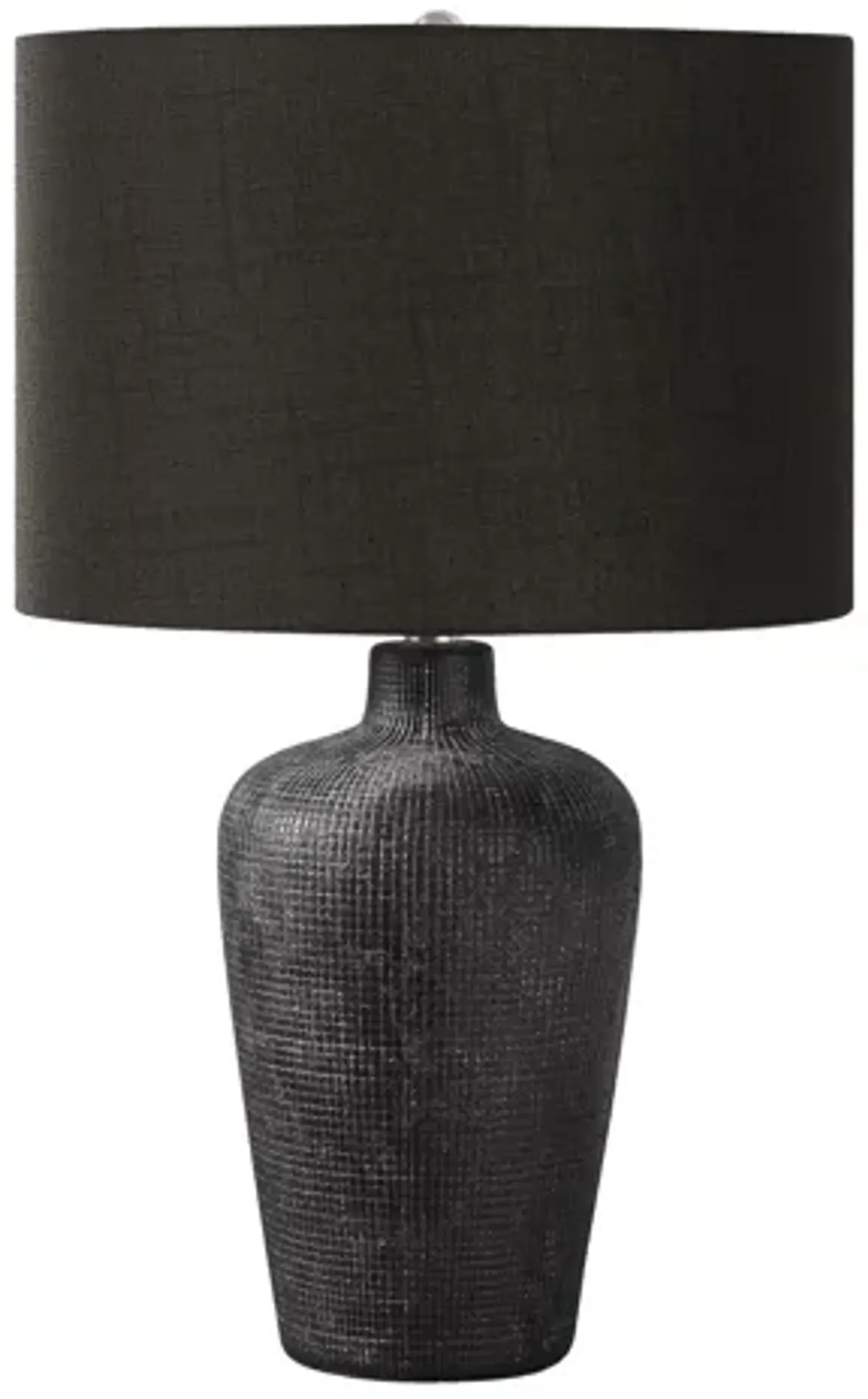 Black Ceramic Table Lamp with Black Shade