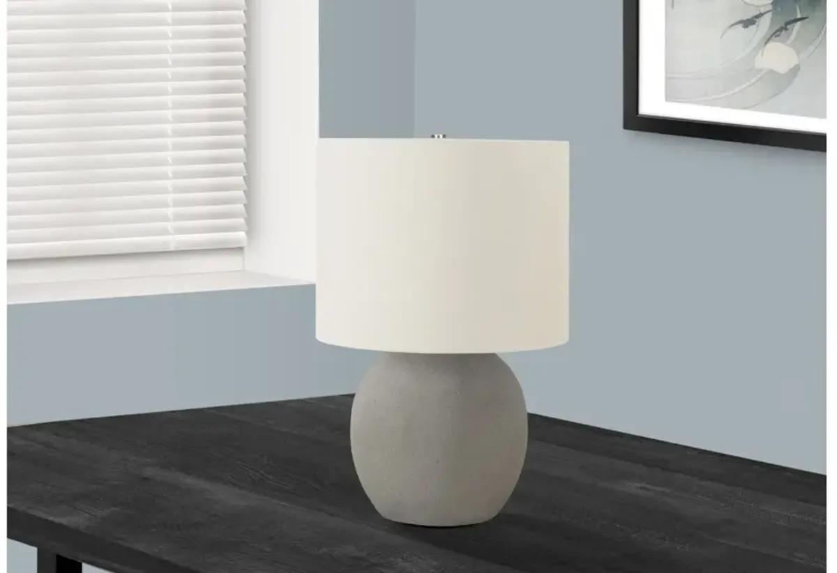 Grey Concrete Globe Table Lamp