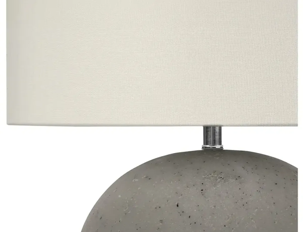 Grey Concrete Globe Table Lamp