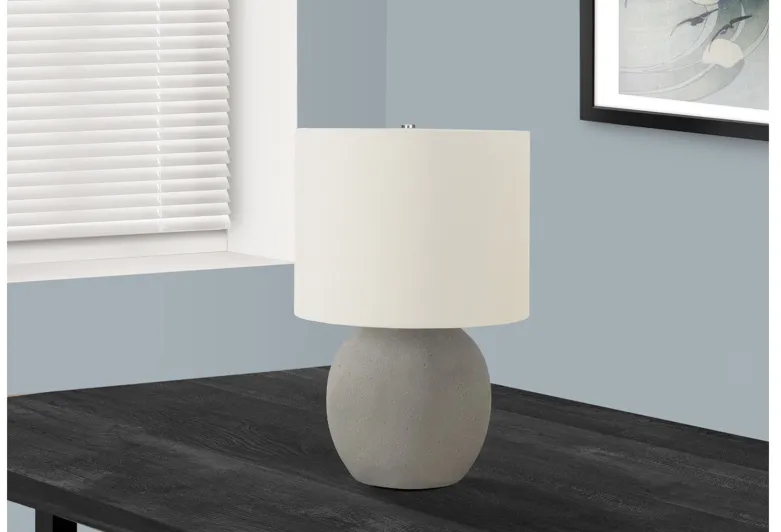 Grey Concrete Globe Table Lamp