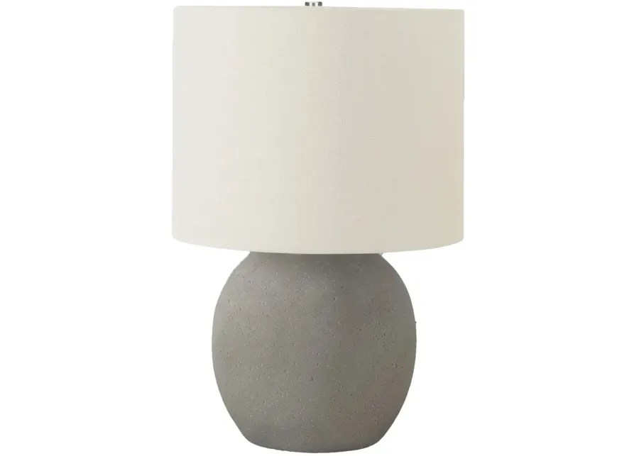 Grey Concrete Globe Table Lamp