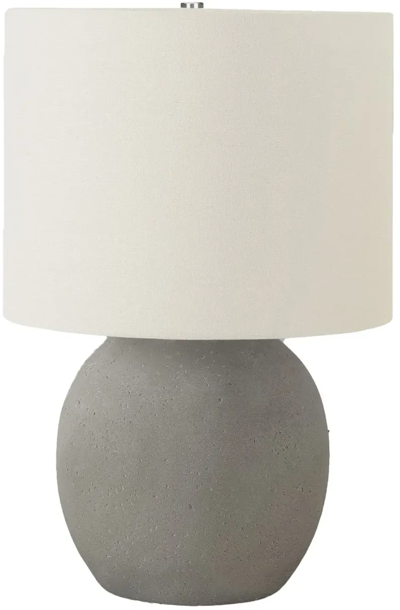 Grey Concrete Globe Table Lamp