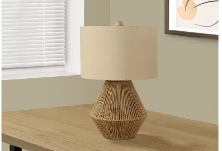Brown Linen Rope Table Lamp