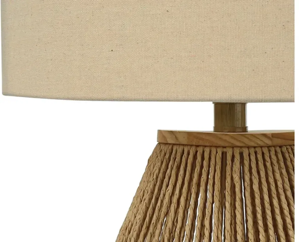 Brown Linen Rope Table Lamp