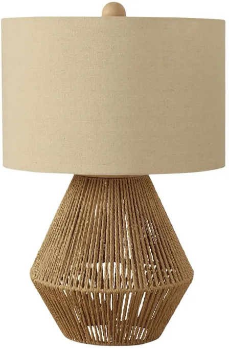 Brown Linen Rope Table Lamp
