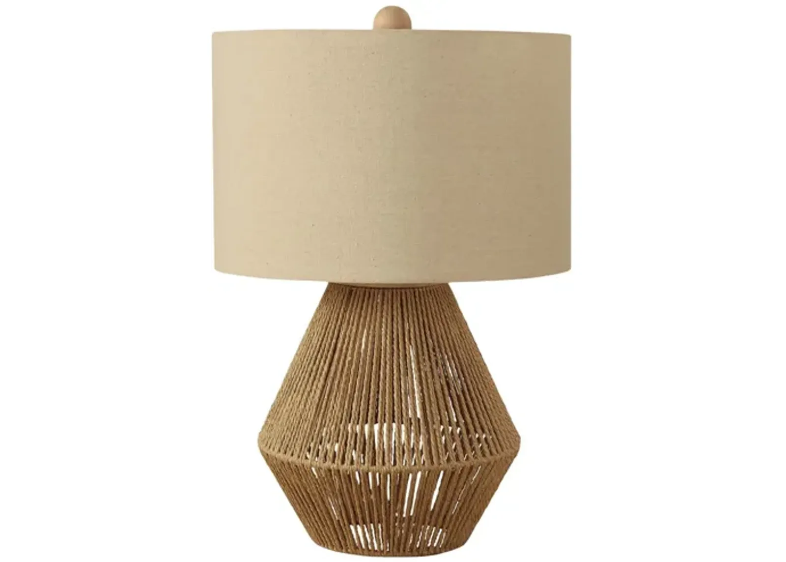 Brown Linen Rope Table Lamp