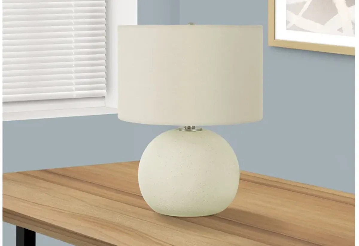 Cream Ceramic Globe Table Lamp