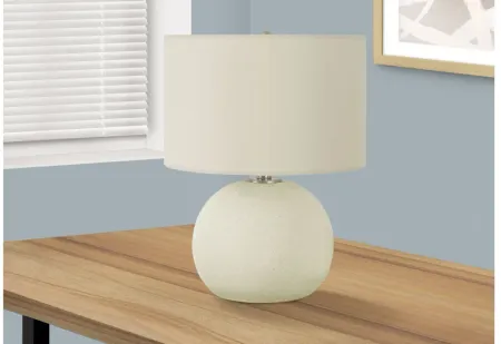 Cream Ceramic Globe Table Lamp
