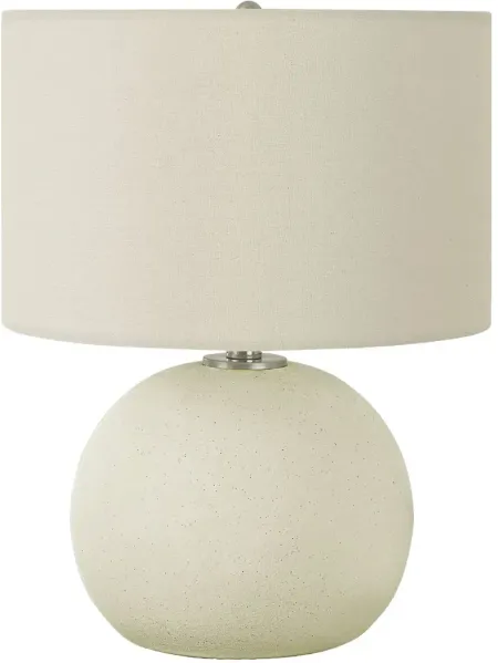 Cream Ceramic Globe Table Lamp