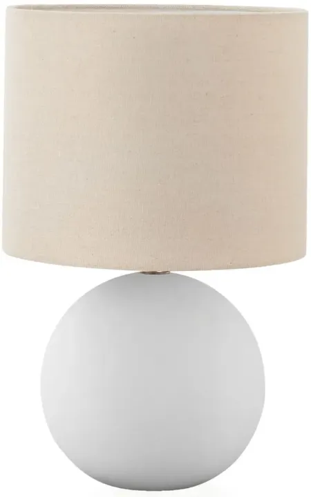 Round Cream Ceramic Table Lamp