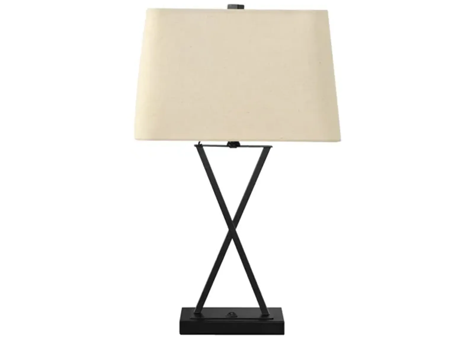 Black Metal Cross Table Lamp