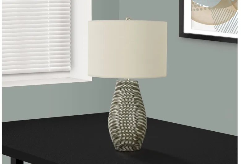 Grey Resin Textured Table Lamp