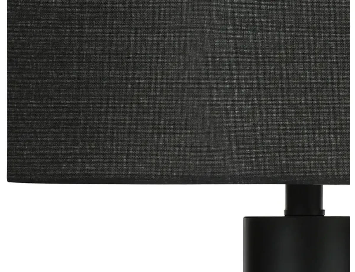 Black Metal Table Lamp with Black Shade