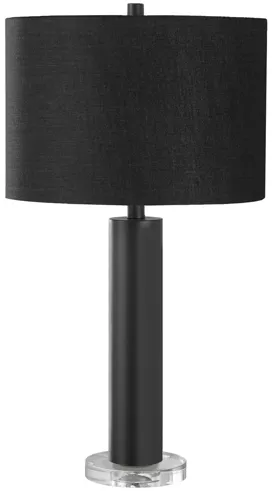 Black Metal Table Lamp with Black Shade