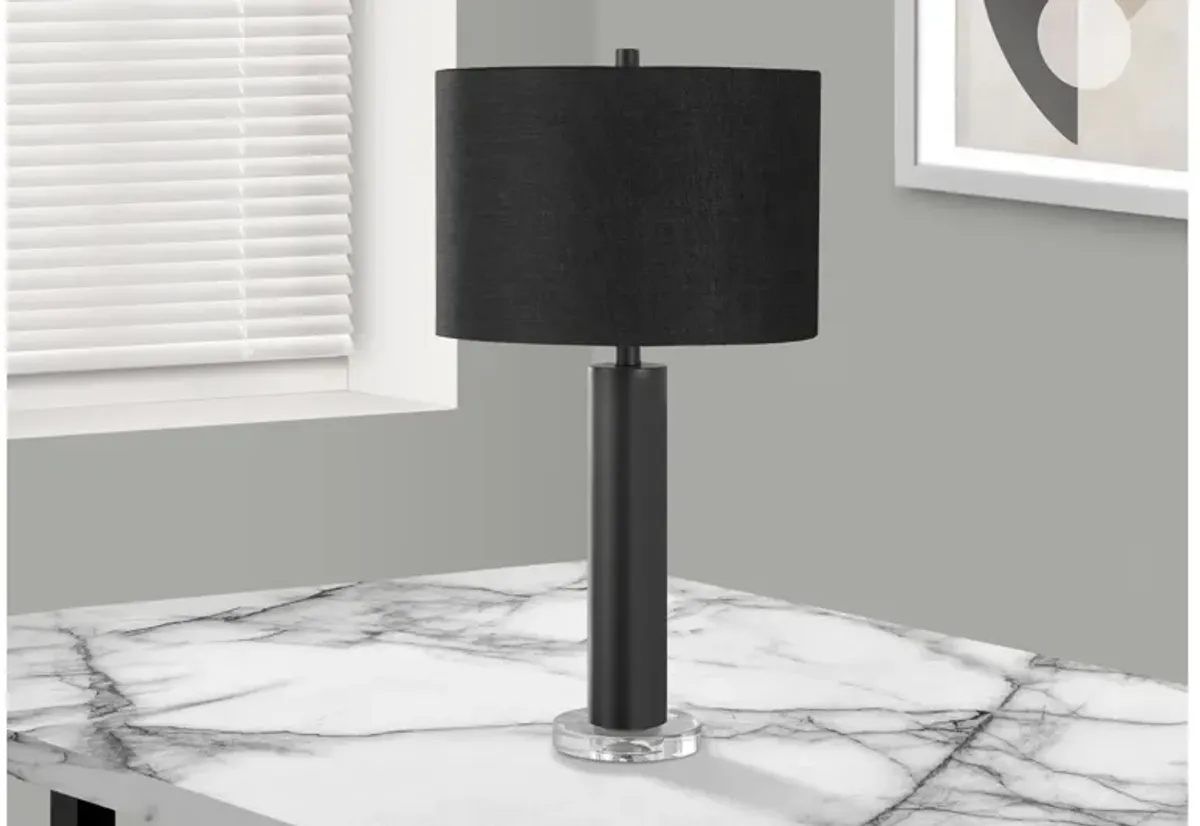 Black Metal Table Lamp with Black Shade