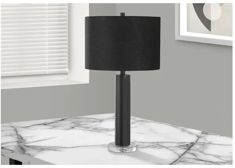 Black Metal Table Lamp with Black Shade