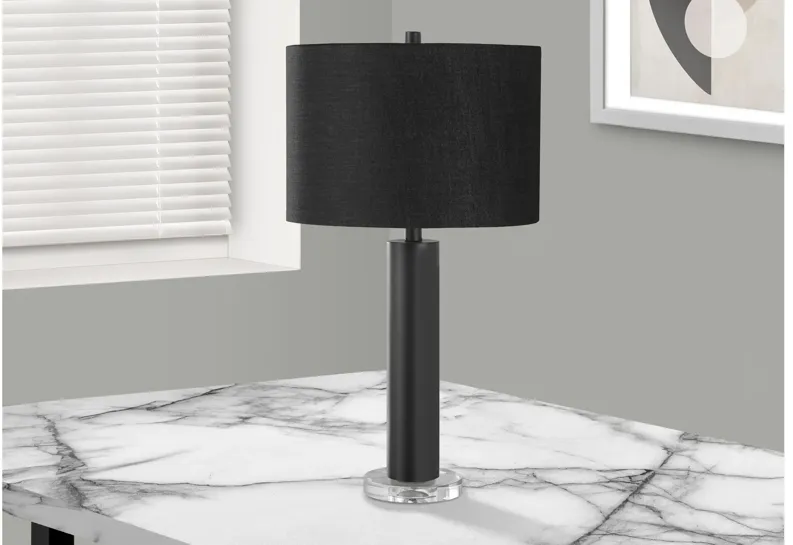 Black Metal Table Lamp with Black Shade