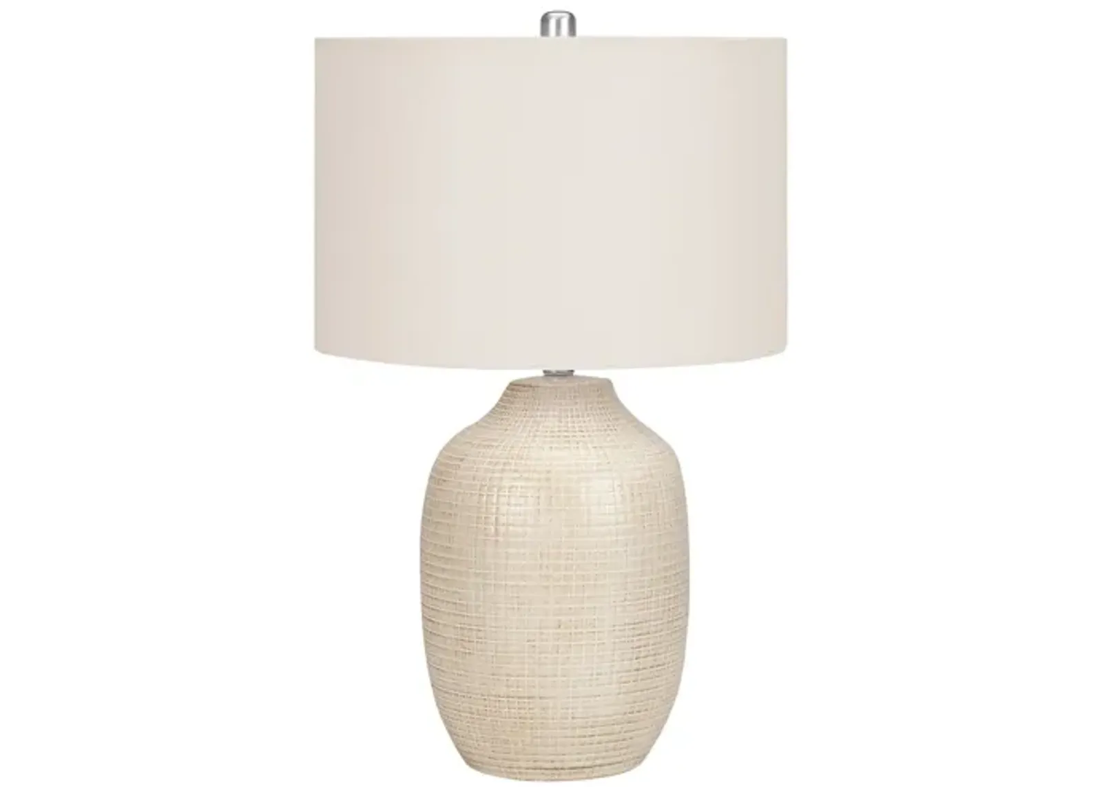 Cream Ceramic Ginger Jar Table Lamp