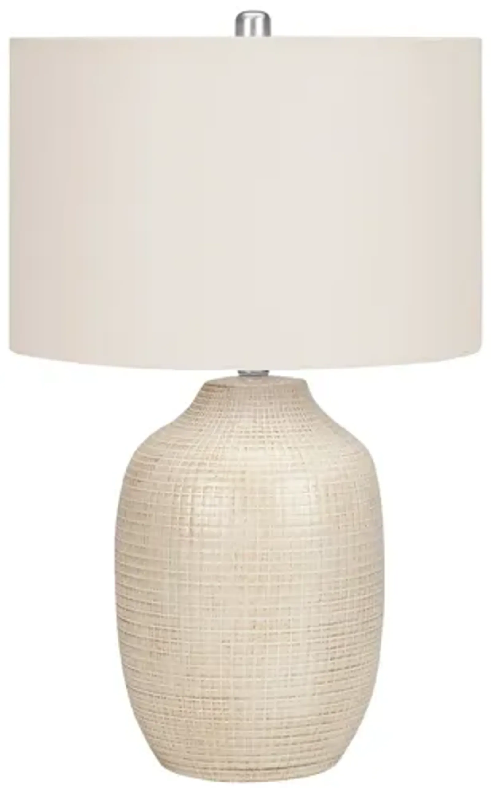 Cream Ceramic Ginger Jar Table Lamp