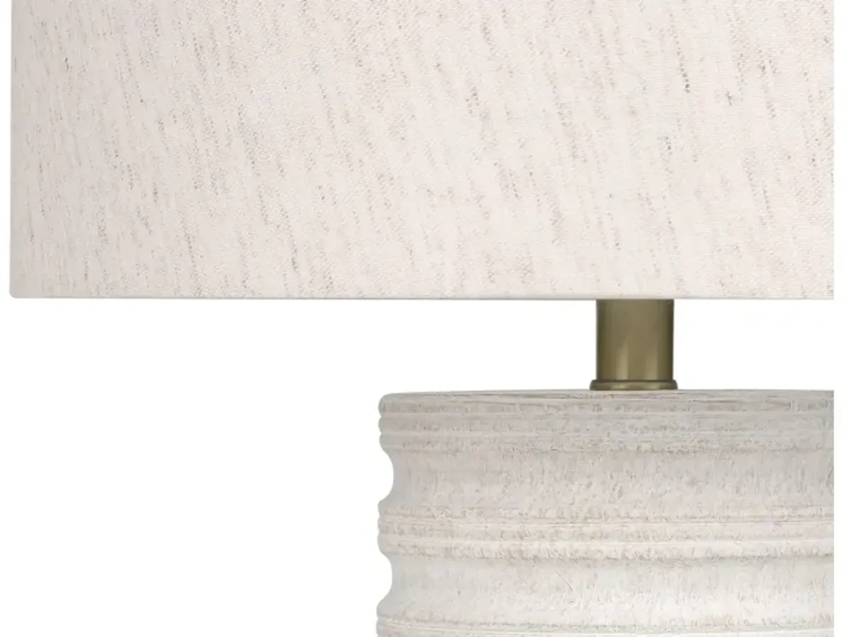 Cream Resin Table Lamp