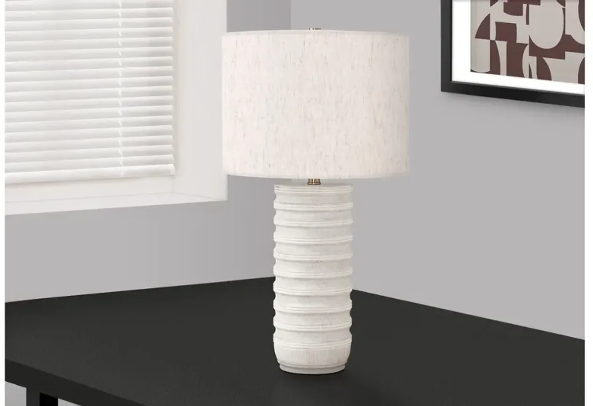 Cream Resin Table Lamp