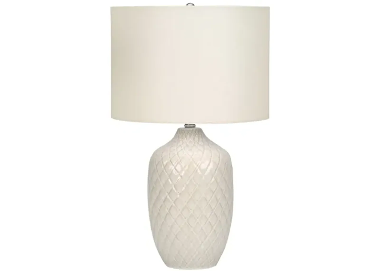 Cream Ceramic Ginger Jar Table Lamp