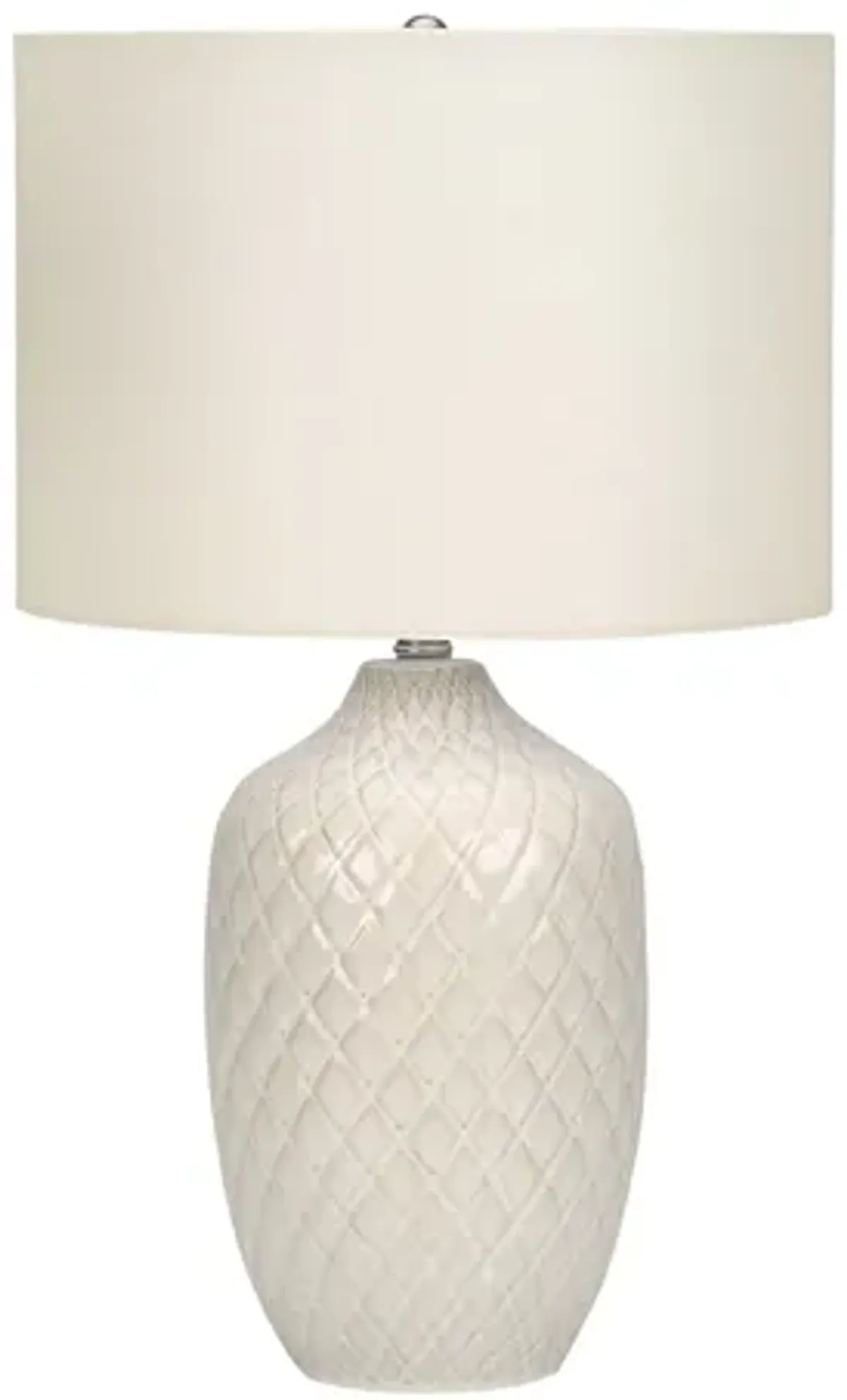 Cream Ceramic Ginger Jar Table Lamp