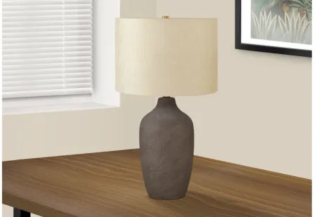 Textured Grey Ceramic Table Lamp