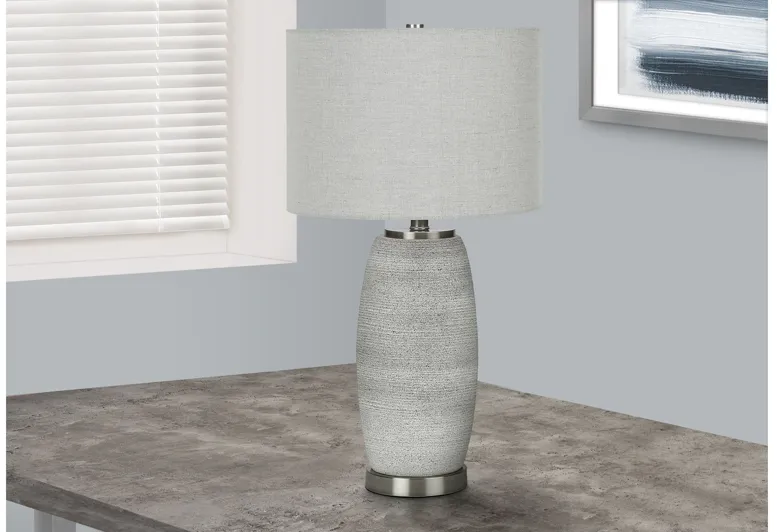 Grey Textured Ceramic Table Lamp