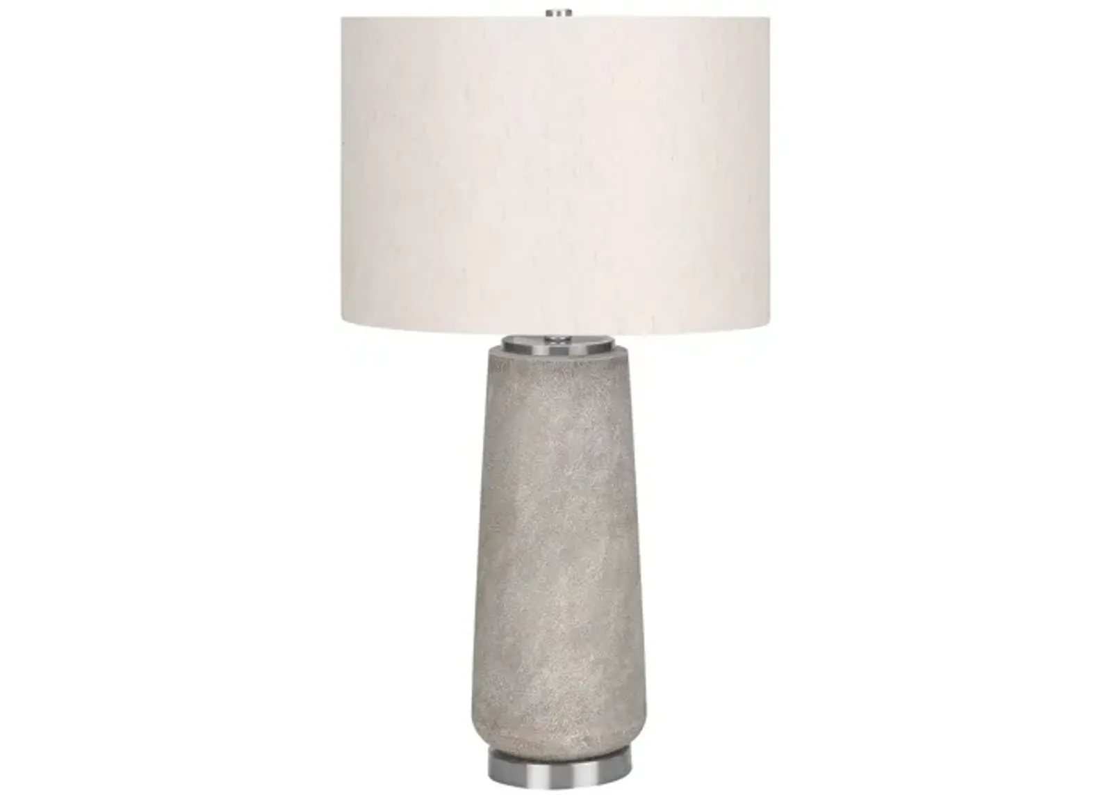 Grey Resin Cylinder Table Lamp