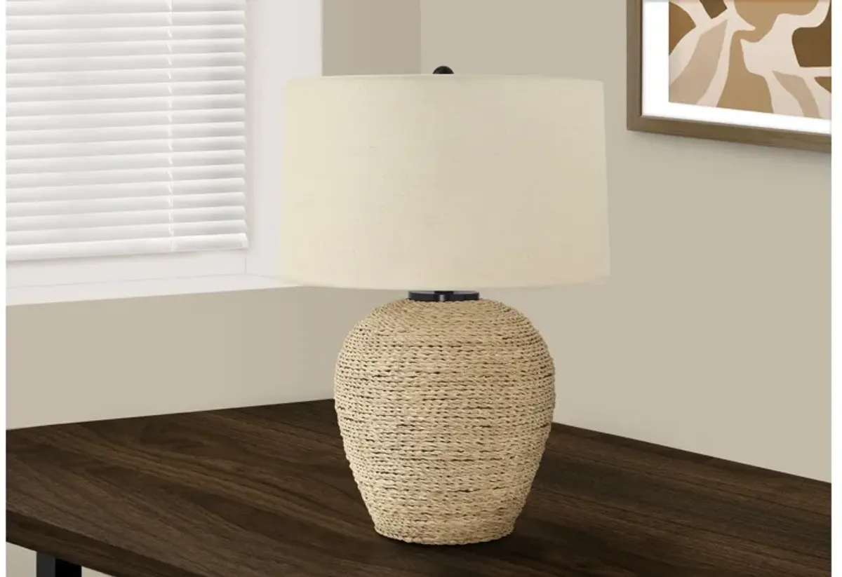 Rattan Ginger Jar Table Lamp