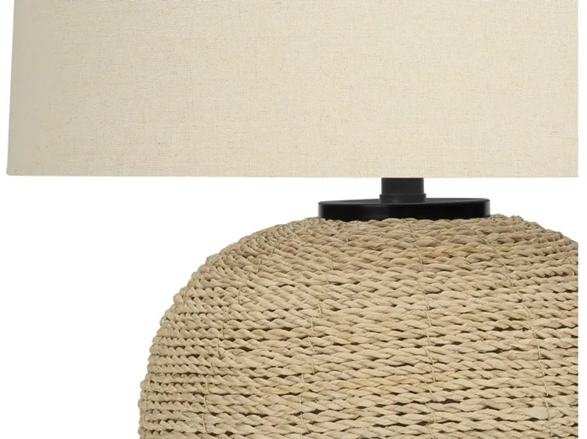 Rattan Ginger Jar Table Lamp