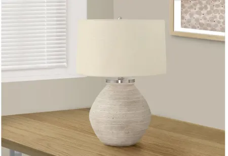 Cream Concrete Table Lamp