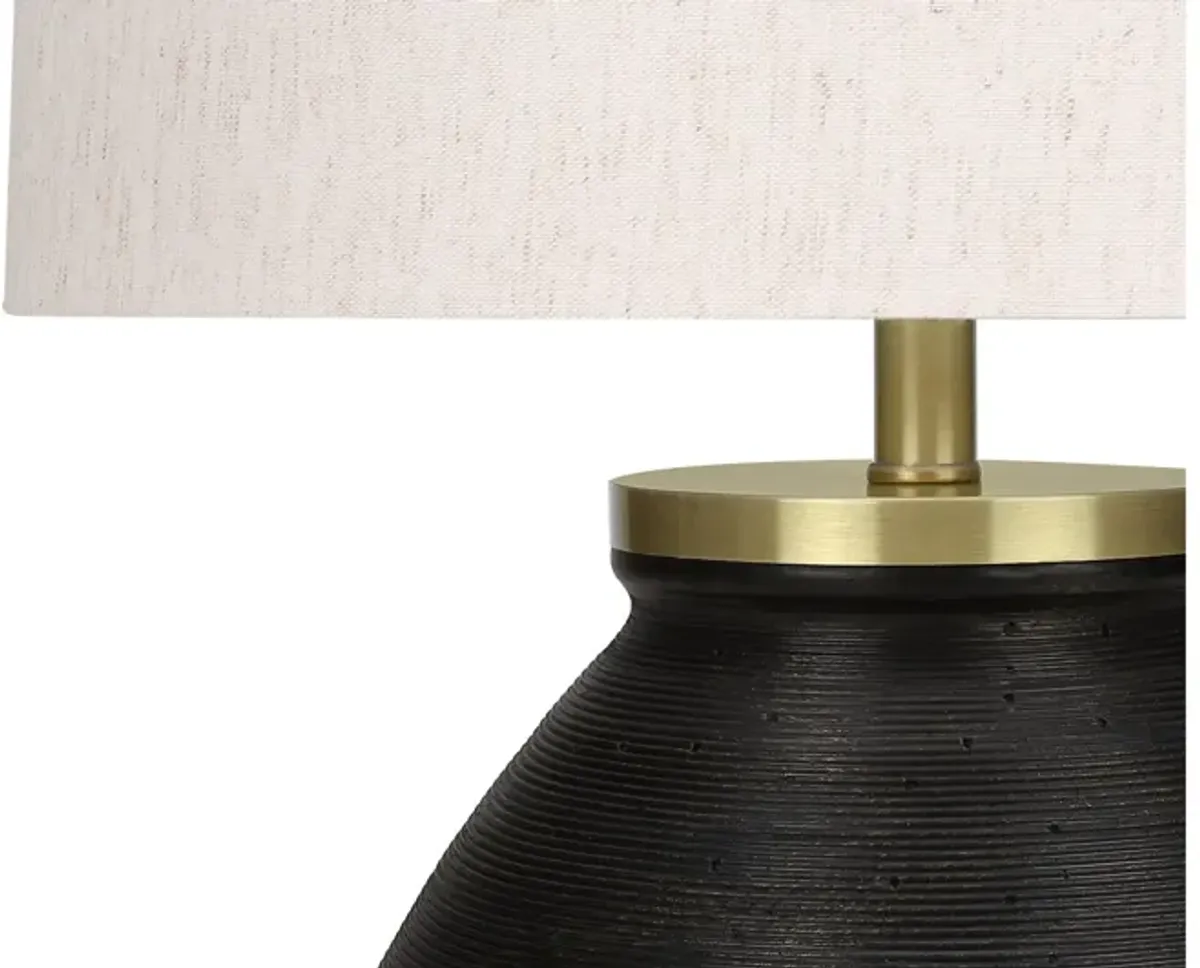 Black & Gold Concrete Table Lamp