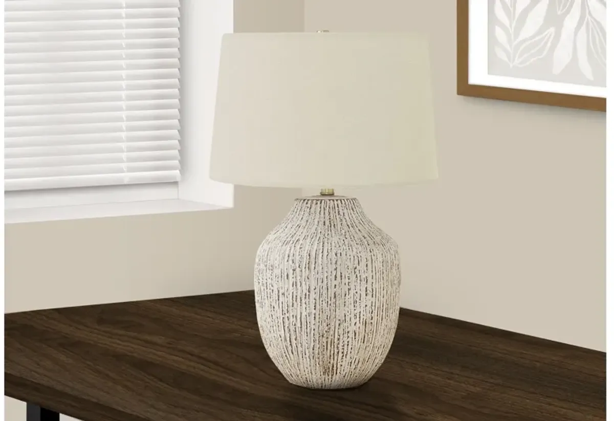 Cream Textured Ceramic Table Lamp