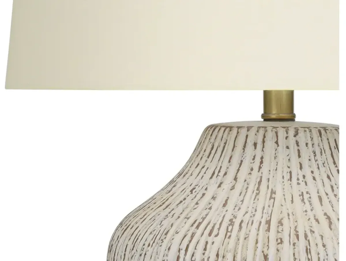 Cream Textured Ceramic Table Lamp